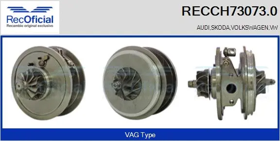 Groupe carter, turbocompresseur RECOFICIAL RECCH73073.0