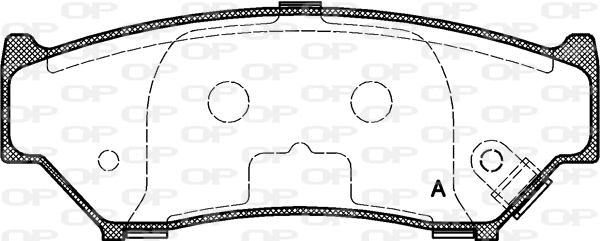 Kit de plaquettes de frein, frein à disque OPEN PARTS BPA0389.12