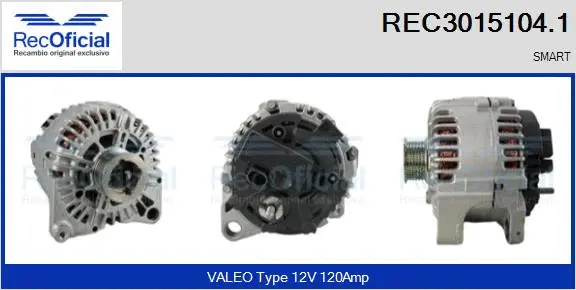Générateur démarreur RECOFICIAL REC3015104.1