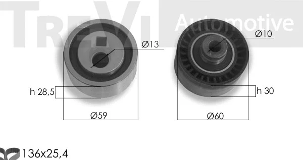 Kit de courroie crantée TREVI AUTOMOTIVE KD1336
