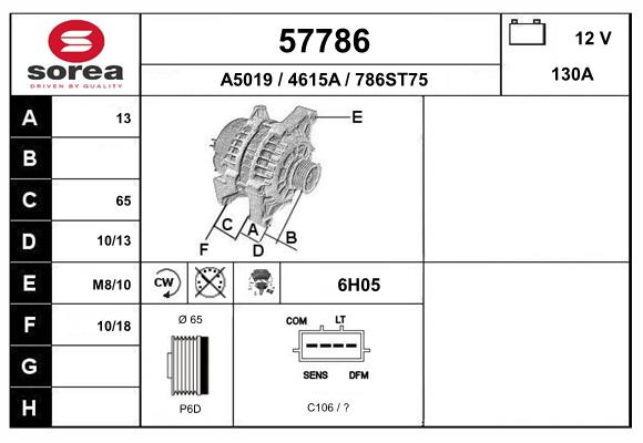 Alternateur EAI 57786