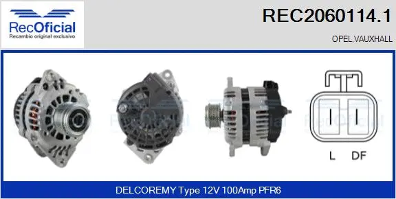 Alternateur RECOFICIAL REC2060114.1