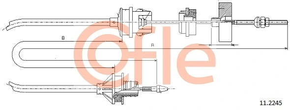 Tirette à câble, commande d'embrayage COFLE 92.11.2245