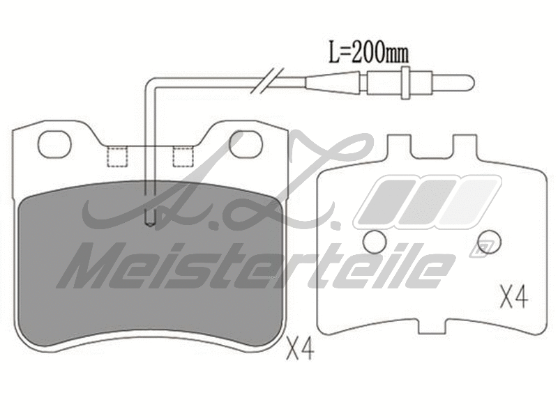 Kit de plaquettes de frein, frein à disque A.Z. Meisterteile AZMT-44-022-2122