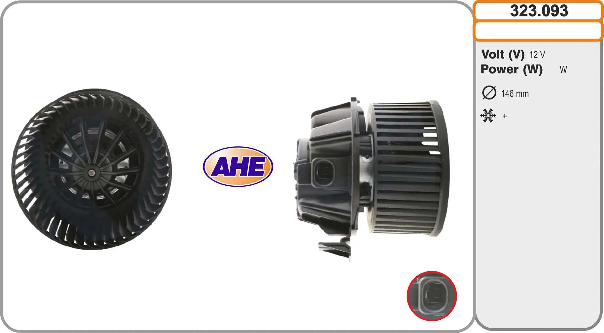 Pulseur d'air habitacle AHE 323.093
