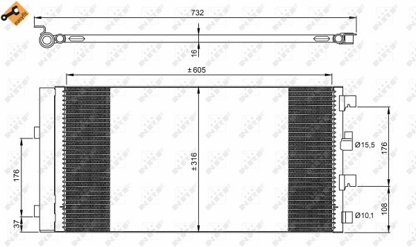 Condenseur, climatisation NRF 35969