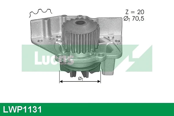 Pompe à eau, refroidissement du moteur LUCAS LWP1131