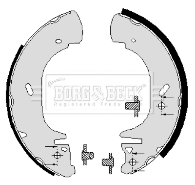 Jeu de mâchoires de frein BORG & BECK BBS6005