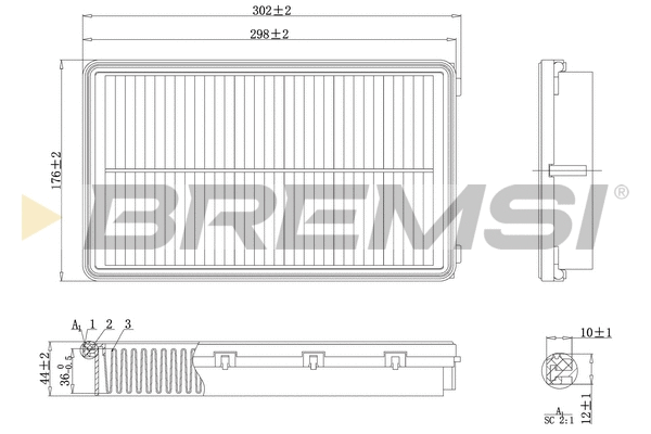 Filtre à air BREMSI FA1222