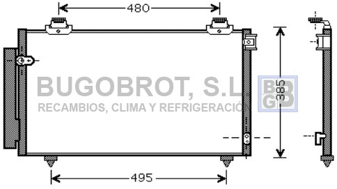 Condenseur, climatisation BUGOBROT 62-TO5431