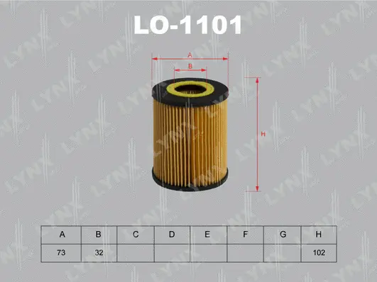 Filtre à huile LYNXAUTO LO-1101