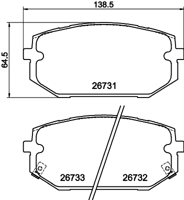 Kit de plaquettes de frein, frein à disque DON PCP2255