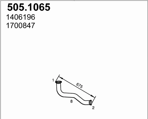 Tuyau d'échappement ASSO 505.1065