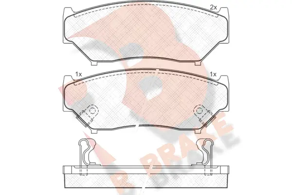 Kit de plaquettes de frein, frein à disque R BRAKE RB1096