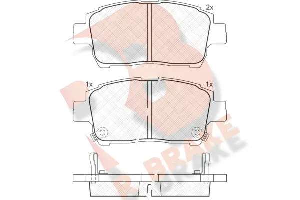 Kit de plaquettes de frein, frein à disque R BRAKE RB1386