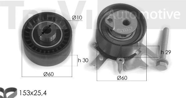 Kit de courroie crantée TREVI AUTOMOTIVE KD1283
