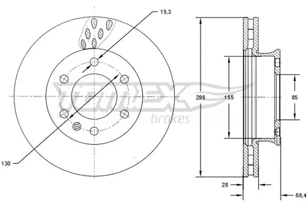Disque de frein TOMEX Brakes TX 71-19