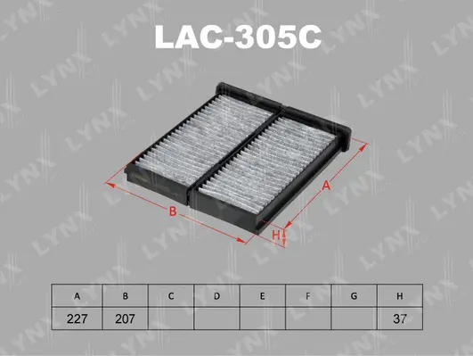 Filtre, air de l'habitacle LYNXAUTO LAC-305C