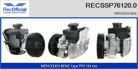 Pompe hydraulique, direction RECOFICIAL RECSSP76120.0