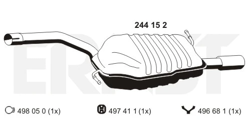 Silencieux arrière ERNST 244152