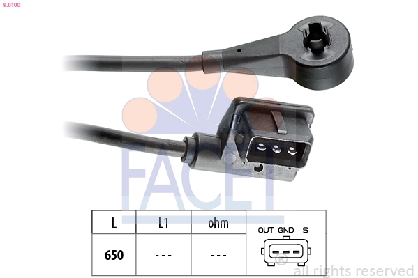 Capteur, vitesse de rotation du moteur FACET 9.0100