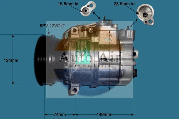 Compresseur, climatisation AUTO AIR GLOUCESTER 14-1112