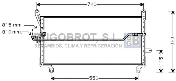 Condenseur, climatisation BUGOBROT 62-FT5179
