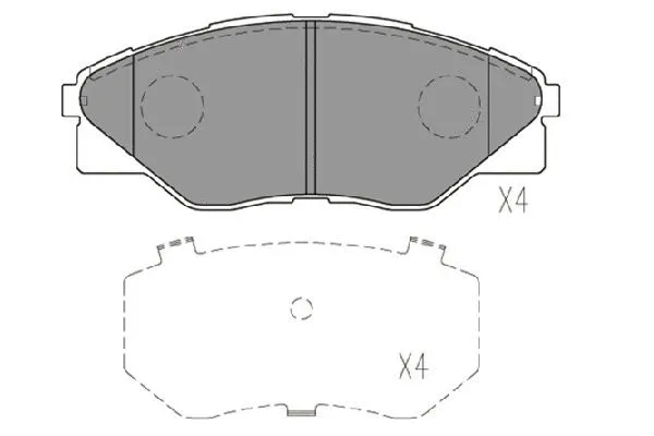 Kit de plaquettes de frein, frein à disque KAVO PARTS KBP-9135