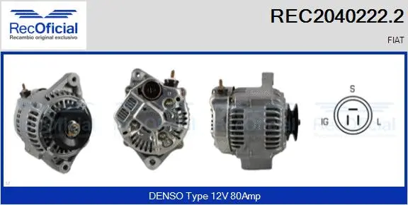Alternateur RECOFICIAL REC2040222.2