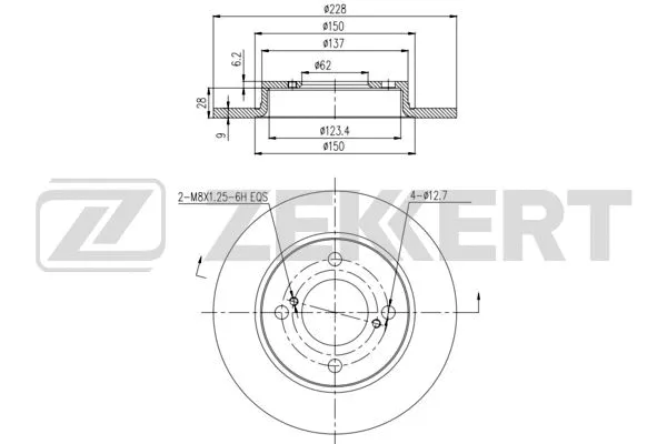 Disque de frein ZEKKERT BS-6439