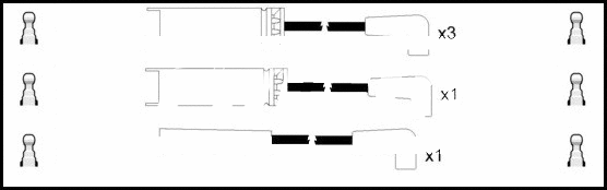Kit de câbles d'allumage LEMARK HOES713