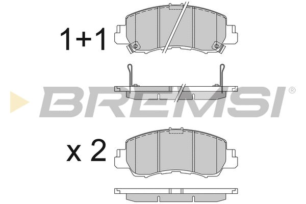 Kit de plaquettes de frein, frein à disque BREMSI BP3828