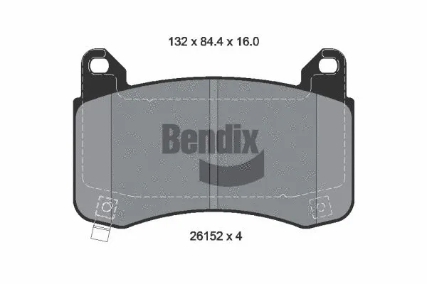 Kit de plaquettes de frein, frein à disque BENDIX Braking BPD2399
