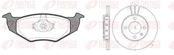 Kit de freins, frein à disques REMSA 8609.01