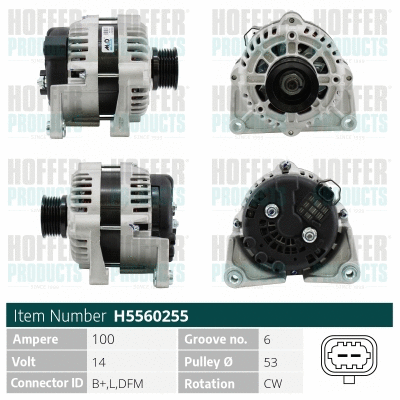 Alternateur HOFFER H5560255