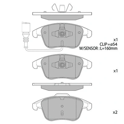 Kit de plaquettes de frein, frein à disque HAGEN GP2264