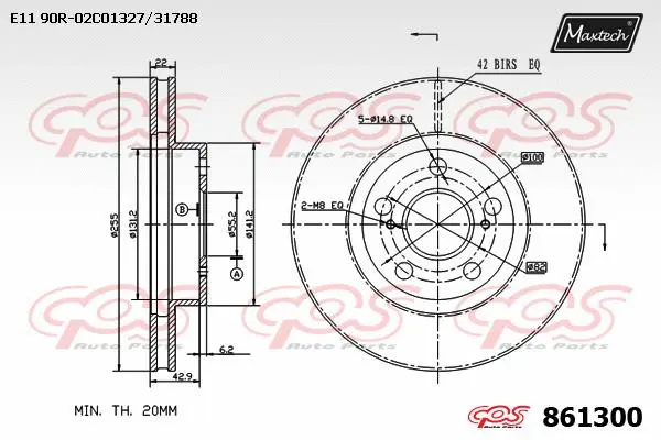Disque de frein MAXTECH 861300