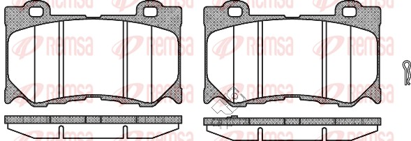Kit de plaquettes de frein, frein à disque REMSA 1372.01