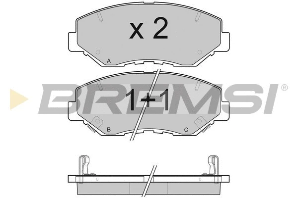 Kit de plaquettes de frein, frein à disque BREMSI BP3117