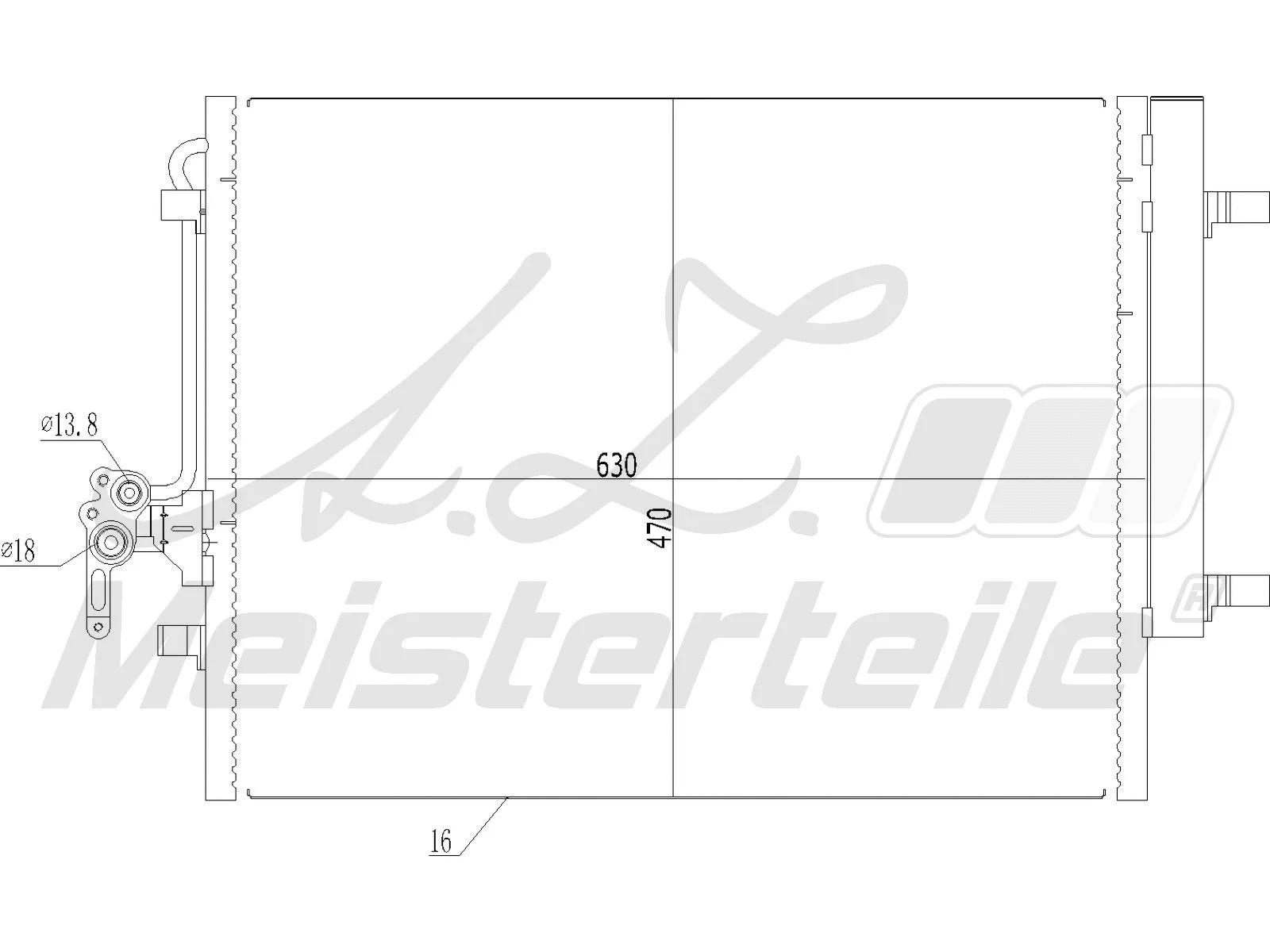 Condenseur, climatisation A.Z. Meisterteile AZMT-45-030-1004