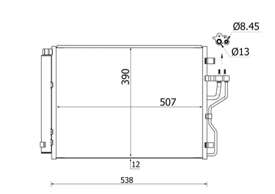 Condenseur, climatisation MAHLE AC 768 000S