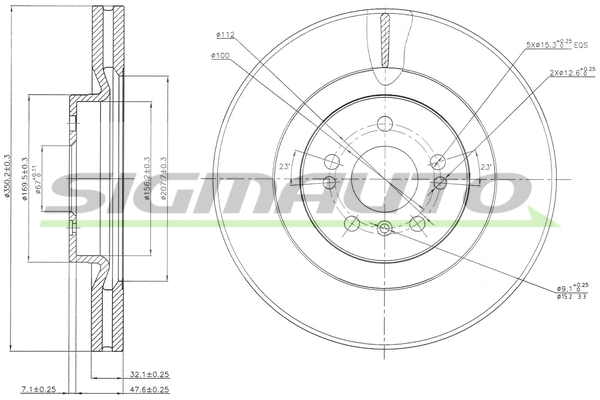 Disque de frein SIGMAUTO DBB532V