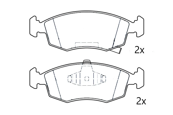 Kit de plaquettes de frein, frein à disque Omnicraft 2675939