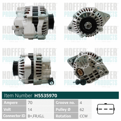 Alternateur HOFFER H5535970
