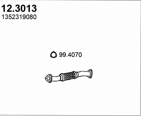 Tuyau d'échappement ASSO 12.3013