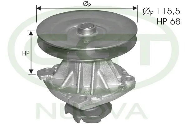 Pompe à eau, refroidissement du moteur GGT PA00267