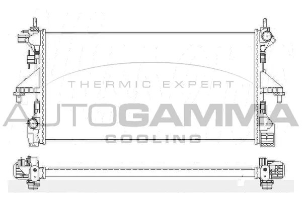 Radiateur, refroidissement du moteur AUTOGAMMA 110008