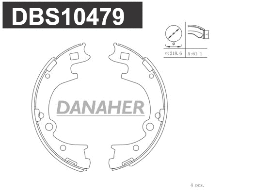 Jeu de mâchoires de frein DANAHER DBS10479