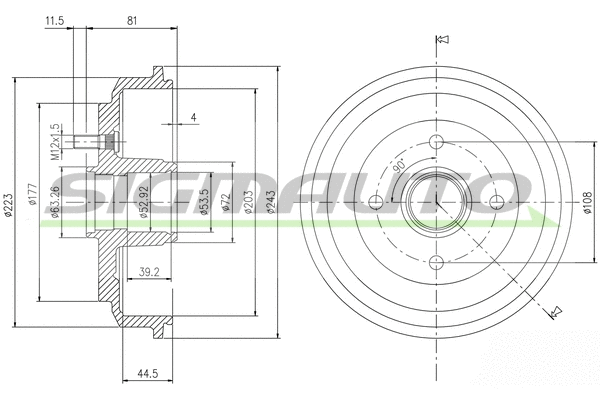 Tambour de frein SIGMAUTO DR5644