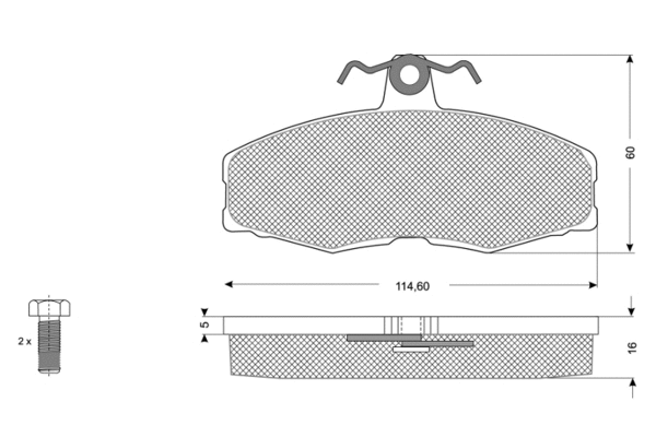 Kit de plaquettes de frein, frein à disque PROCODIS FRANCE PF10272